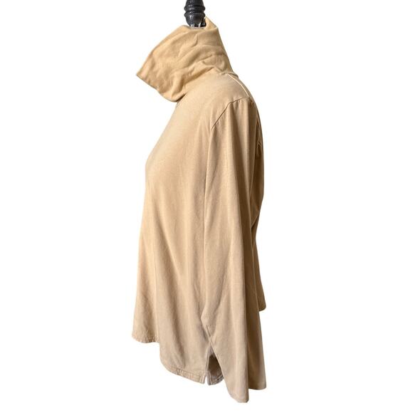Tradlands Monty Tan Boxy Turtleneck Shirt Size 1X - Picture 2 of 5
